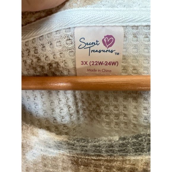 Womens top, size 3 X, tie dye look, neutral tones - Picture 4 of 9